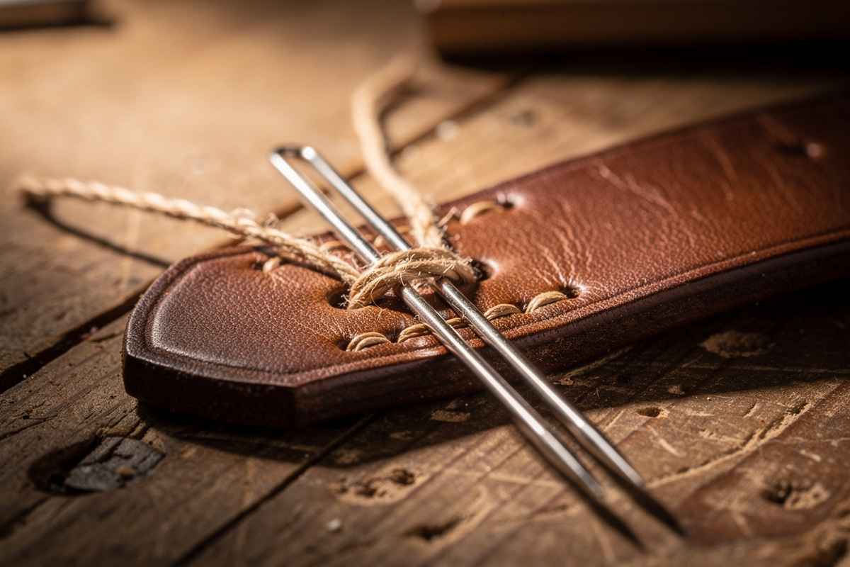 Backstitch and Finish a Leather Seam: Lock It for Good
