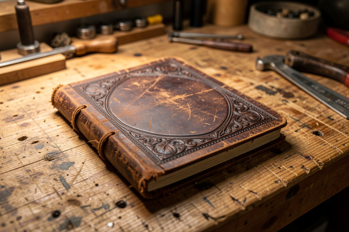 Aging and Distressing Leather Book Covers