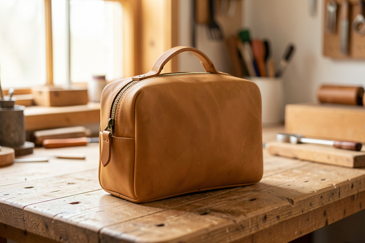 How to Make a Leather Dopp Kit: Zipper, Lining, and Gussets