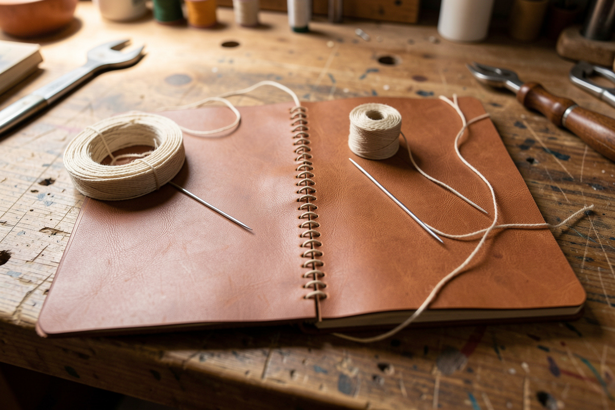 Saddle-Stitching a Leather Journal: Pamphlet and Long Stitch