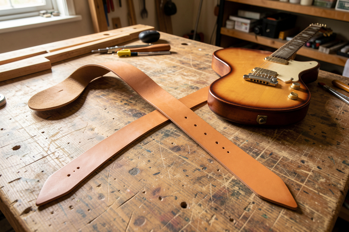 How to Make a Leather Guitar Strap: Length, Padding, End Tabs