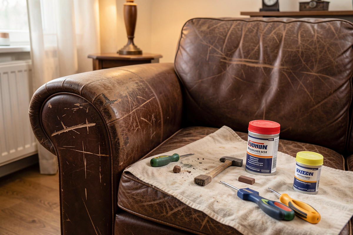 Repairing Leather Furniture: Scratches, Peeling and Seam Splits