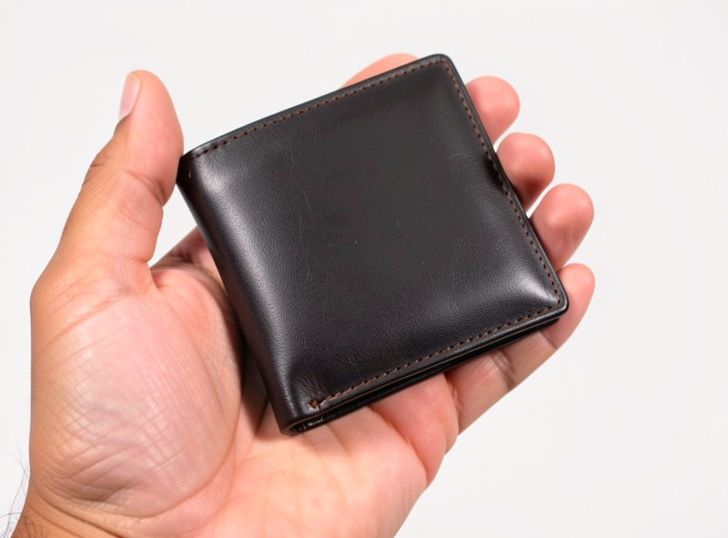 Finished leather travel wallet folded closed showing a slim flat profile and burnished edge