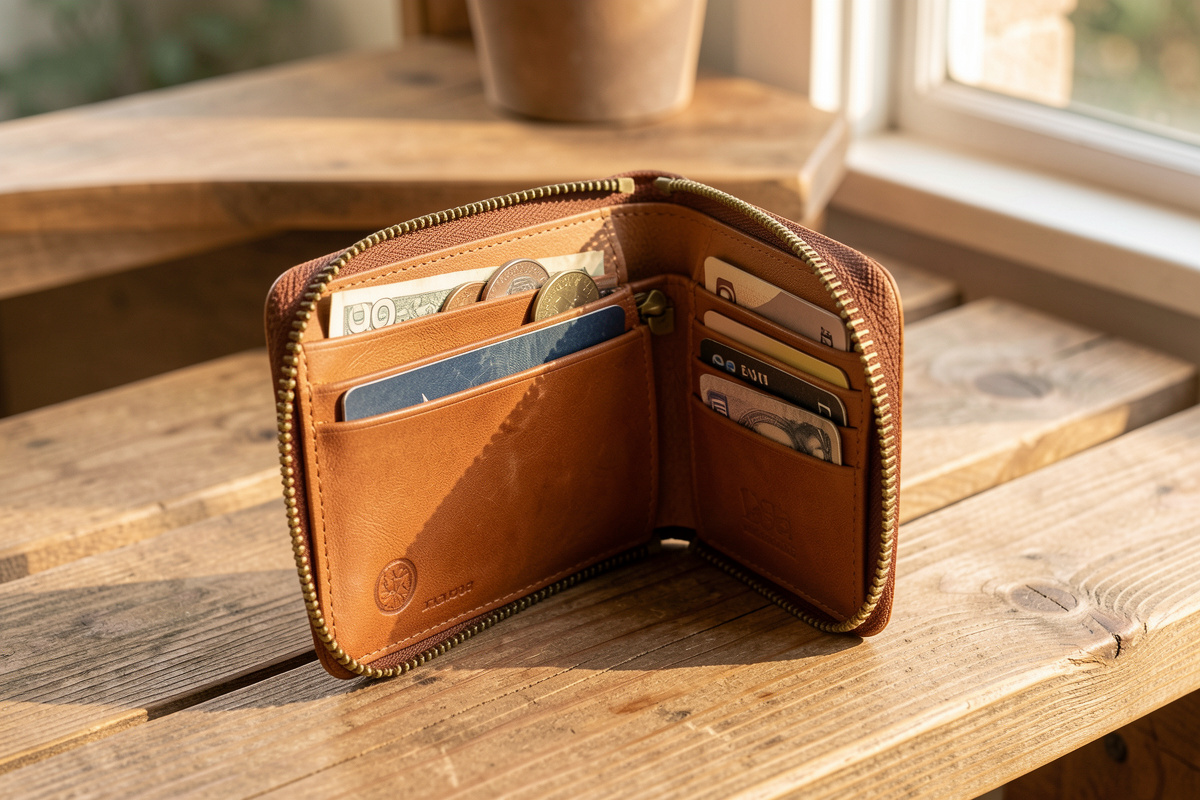 How to Make a Leather Zipper Wallet: Coin Zip, No Pucker